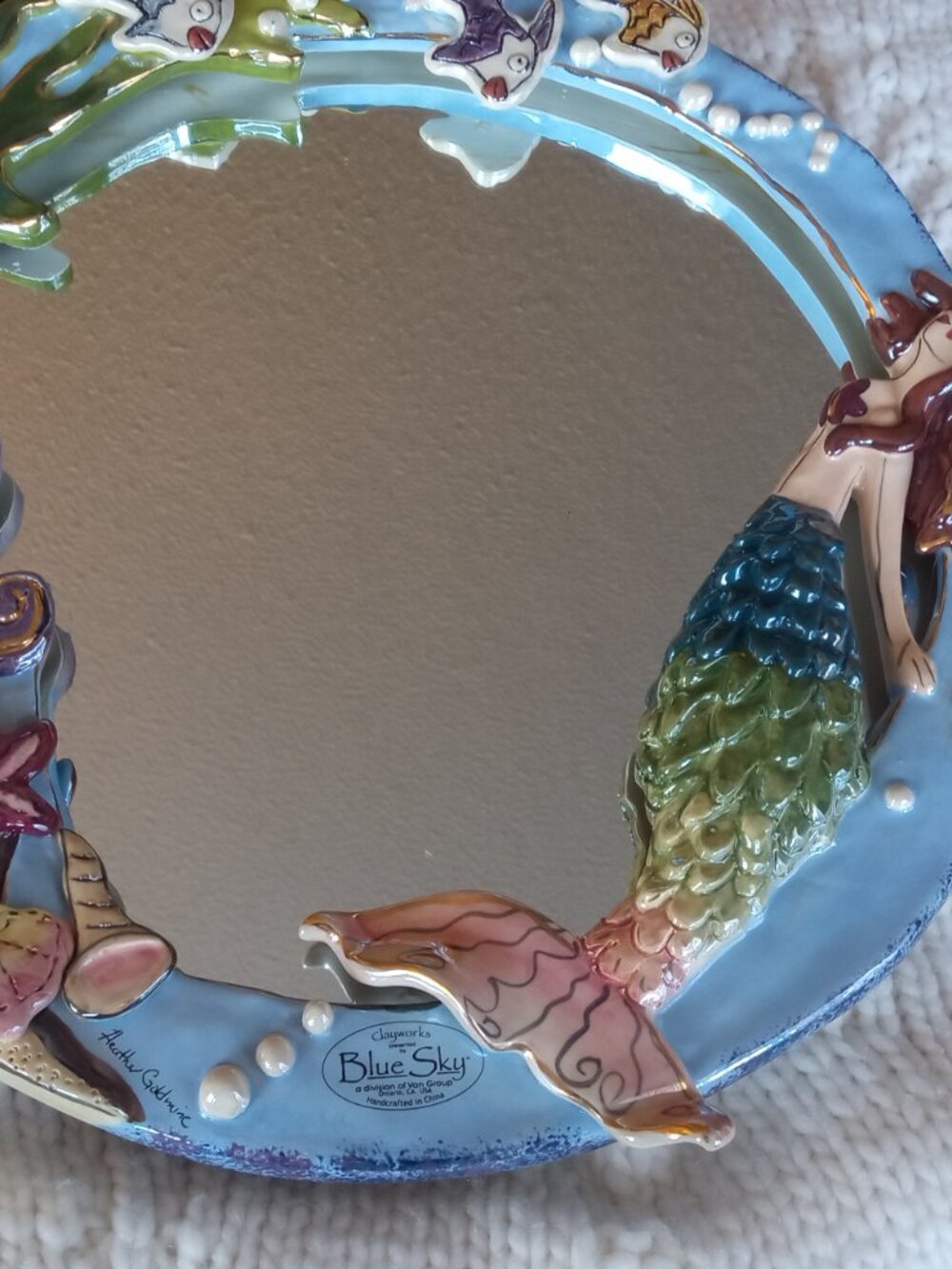 Handmade Mermaid Mirror by BlueSky Designs